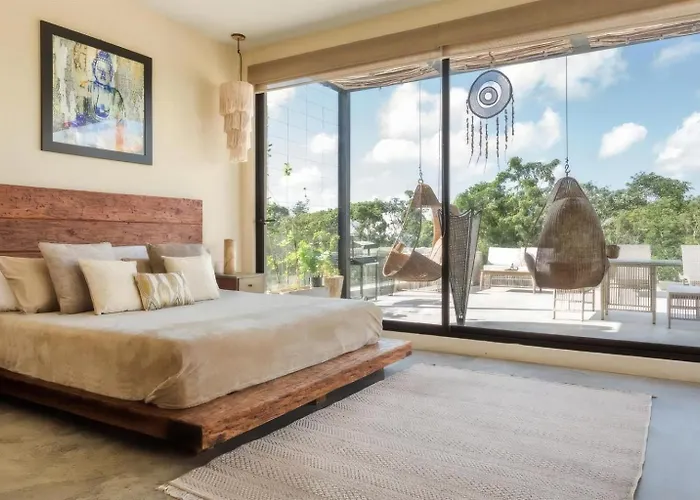 Boho Loft Pool Priv Sillas Colgantes- Centro Tulum